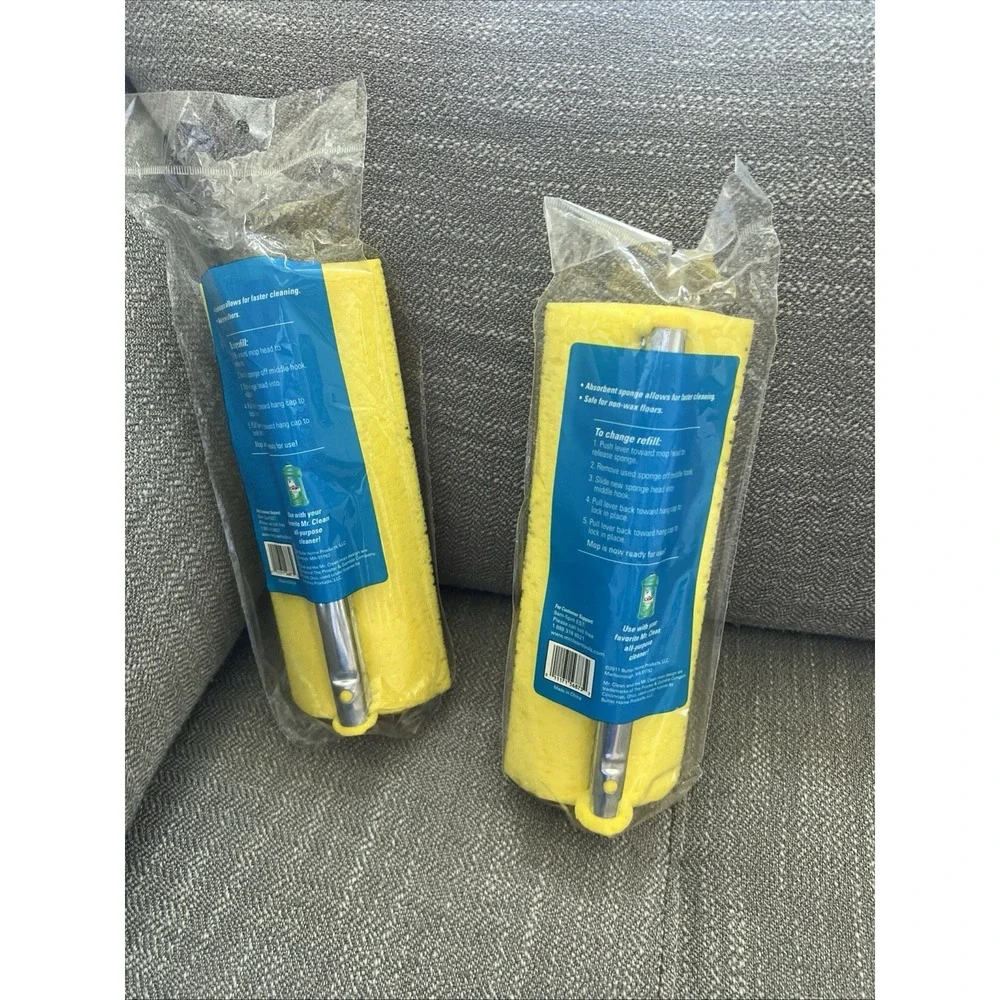 MR. CLEAN Roller Mop Refills Lot Of Two. New. Unused